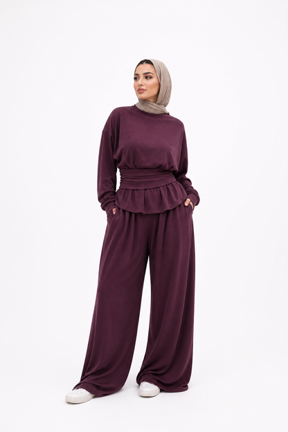 Wrap Waist Lounge Set – Premium Soft Fabric