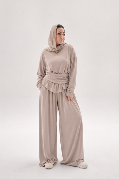Wrap Waist Lounge Set – Premium Soft Fabric
