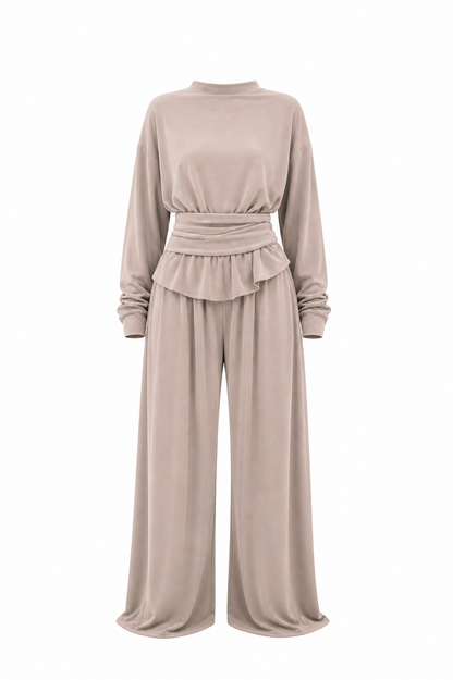 Wrap Waist Lounge Set – Premium Soft Fabric