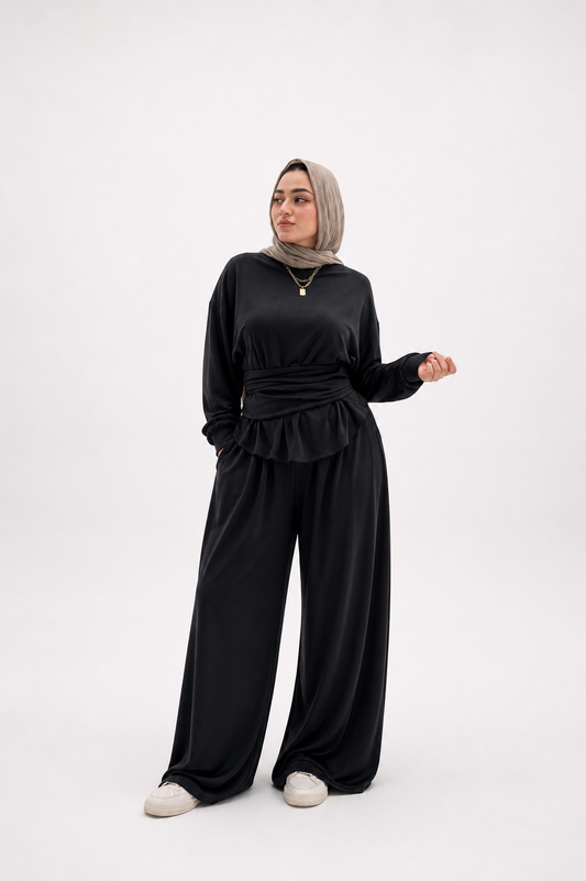 Wrap Waist Lounge Set – Premium Soft Fabric