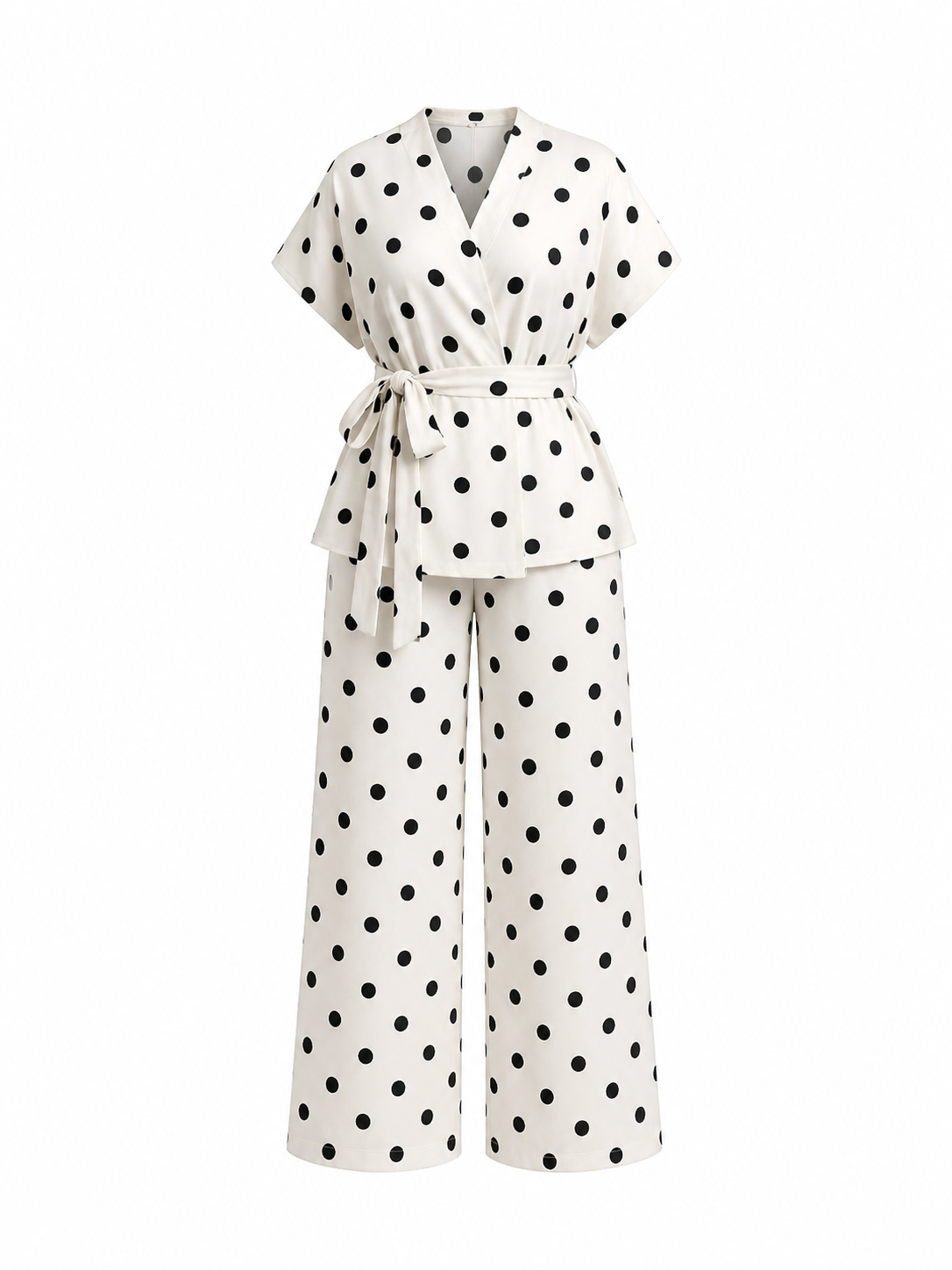 Polka Dot Wrap Suit