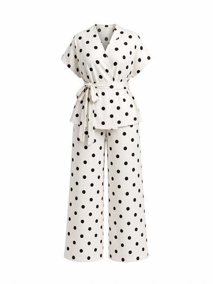 Polka Dot Wrap Suit