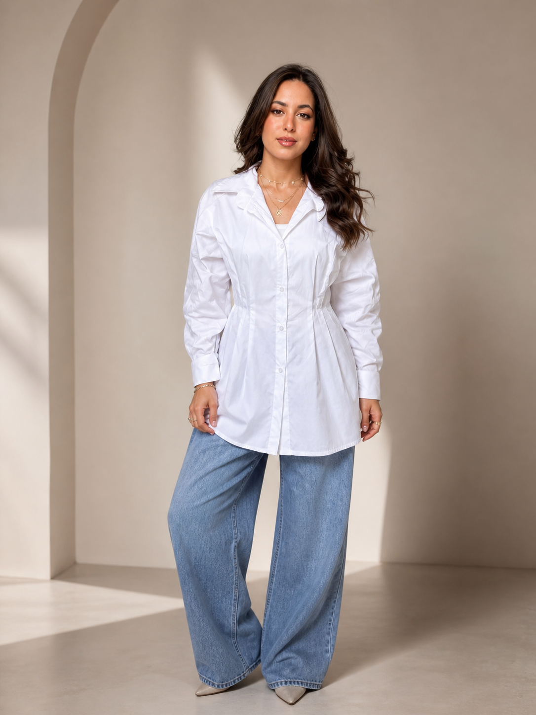 Pleated Waist Blouse