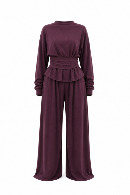 Wrap Waist Lounge Set – Premium Soft Fabric