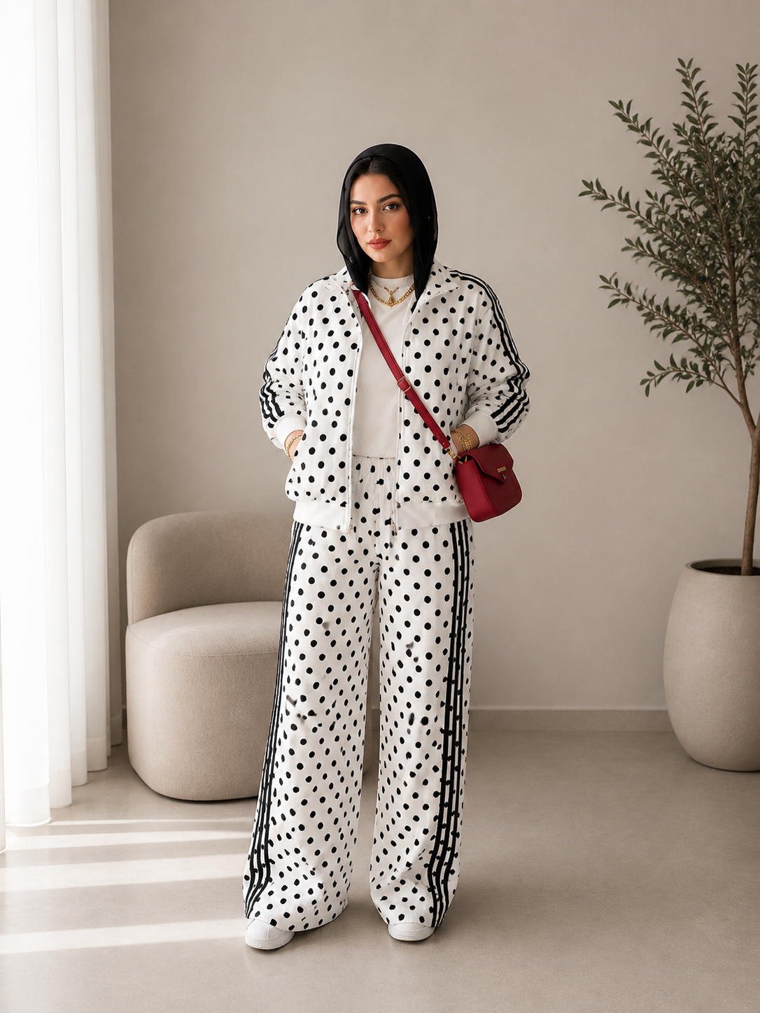 Polka dots suit